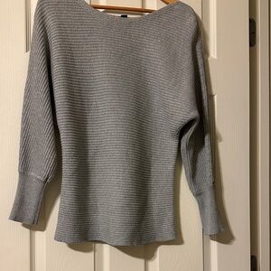 Boston Proper Gray Ribbed Women's Sweater